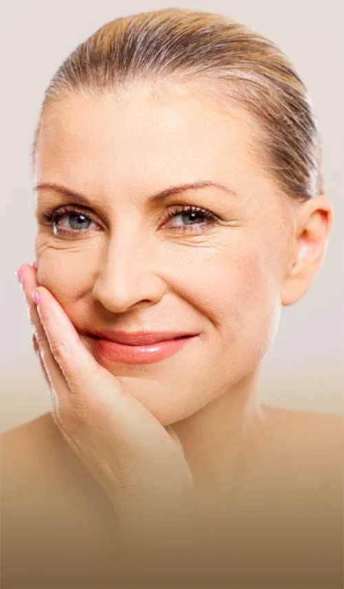 Woman with refreshed, natural facial volume
